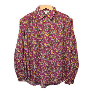 Sundance Floral Womens Popover Top Size XS Long Sleeve Bloomcore Cottagecore